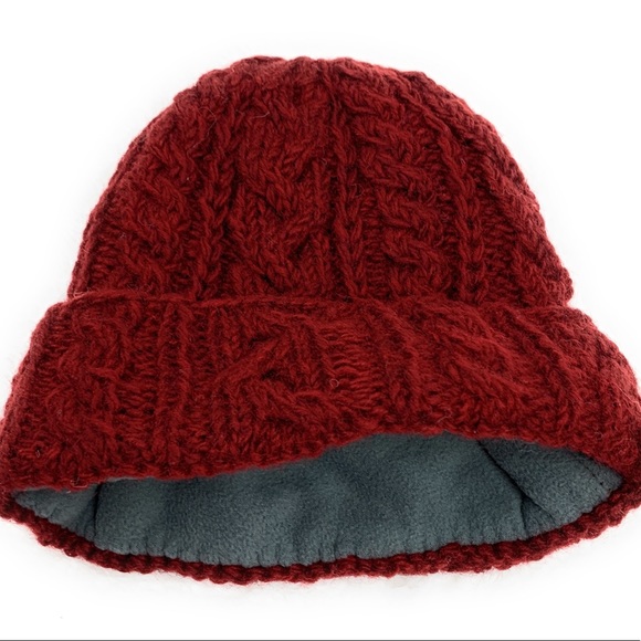Cozy Red Knit Beanie - Picture 3 of 6